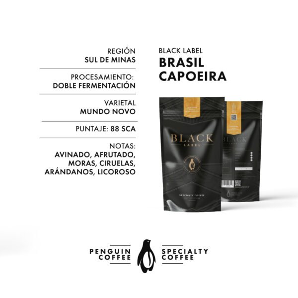 Café Black Label - Brasil Capoeira doble fermentación - Imagen 2